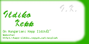 ildiko kepp business card